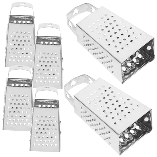 Rallador de caja mini acero inoxidable plateado 6 piezas miniatura 1