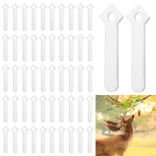 Anglecai 50 Pieces Deer Urine Wicks, White Wicks for Deer Scent Hunting Buck Doe Pee Drags for Absorbing Whitetail Doe Urine Drags