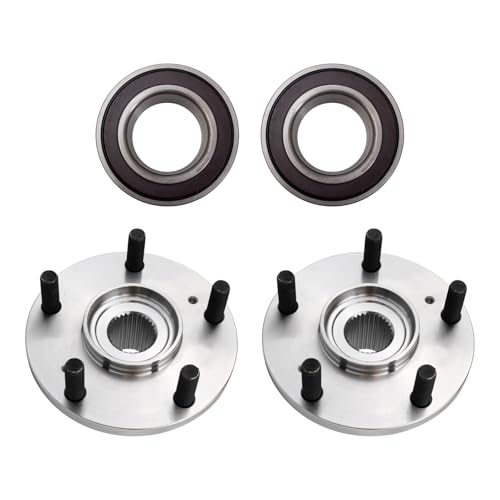 Image of TRQ 2 Piece Front Wheel Bearing & Hub Assembly Set Compatible with 2015-2019 Acura TLX 2013-2017 Honda Accord