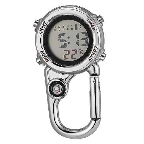 BCOATH 1個 懐中時計 クライミングカラビナ カラビナ掛けフック時計 pocket watch camping gear outdoor リュック 方位磁針 ぶら下げ 創造的な