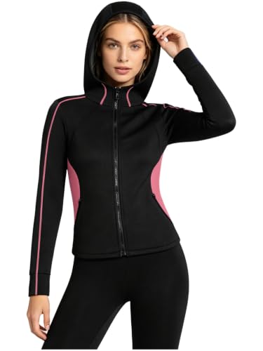 Chaqueta para mujer Linjinx con capucha para traje de neopreno, top de natación, impermeable, para actividades al aire libre miniatura 6