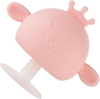 SECFOU 1Pc Mordedor Molar Mordedor Bebê Brinquedos Infantis Mastigar Brinquedos Sílica Gel Rosa Mordedor Com Ventosa Brinquedo De Silicone Desenhos Animados Brinquedo Molar Modelagem