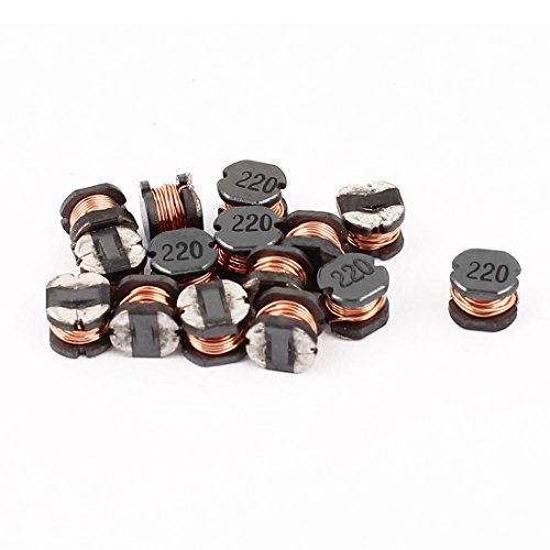 Aexit 15pcs SMD Passive Components SMT Surface Mount Power Inductor 22uH 220 Inductors 5x5x4mm DIY
