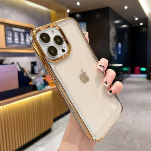 Coque iPhone X luxe transparente dorée antichoc en acrylique rigide haut de gamme