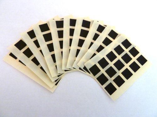 Papier autocollants 10mm carré noir uni pour étiquetage de stock et repérage de boîtes, x10000