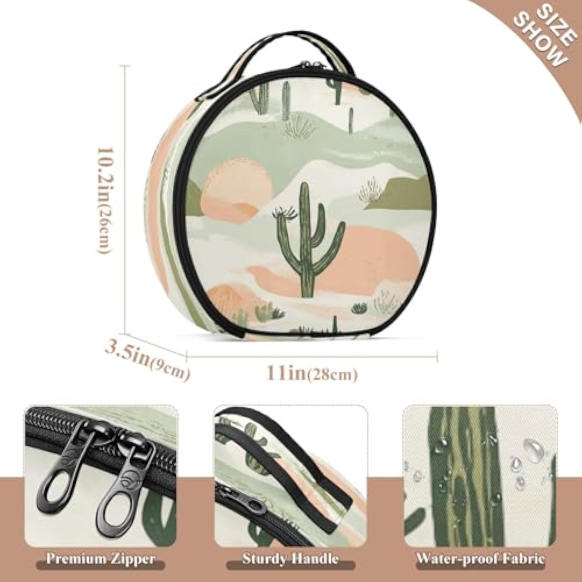 Desert Cacti Travel Makeup Case