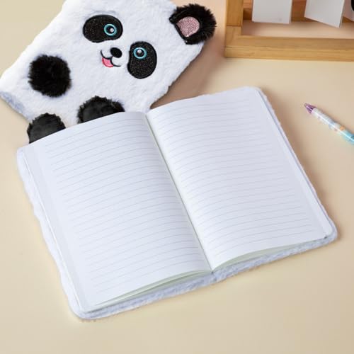 Carnet doudou A5 journal panda peluche pour dessin écriture