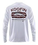 Performance Fishing Shirt Sun Protection Shirt UPF50 Outdoor Long Sleeve, White-Large
