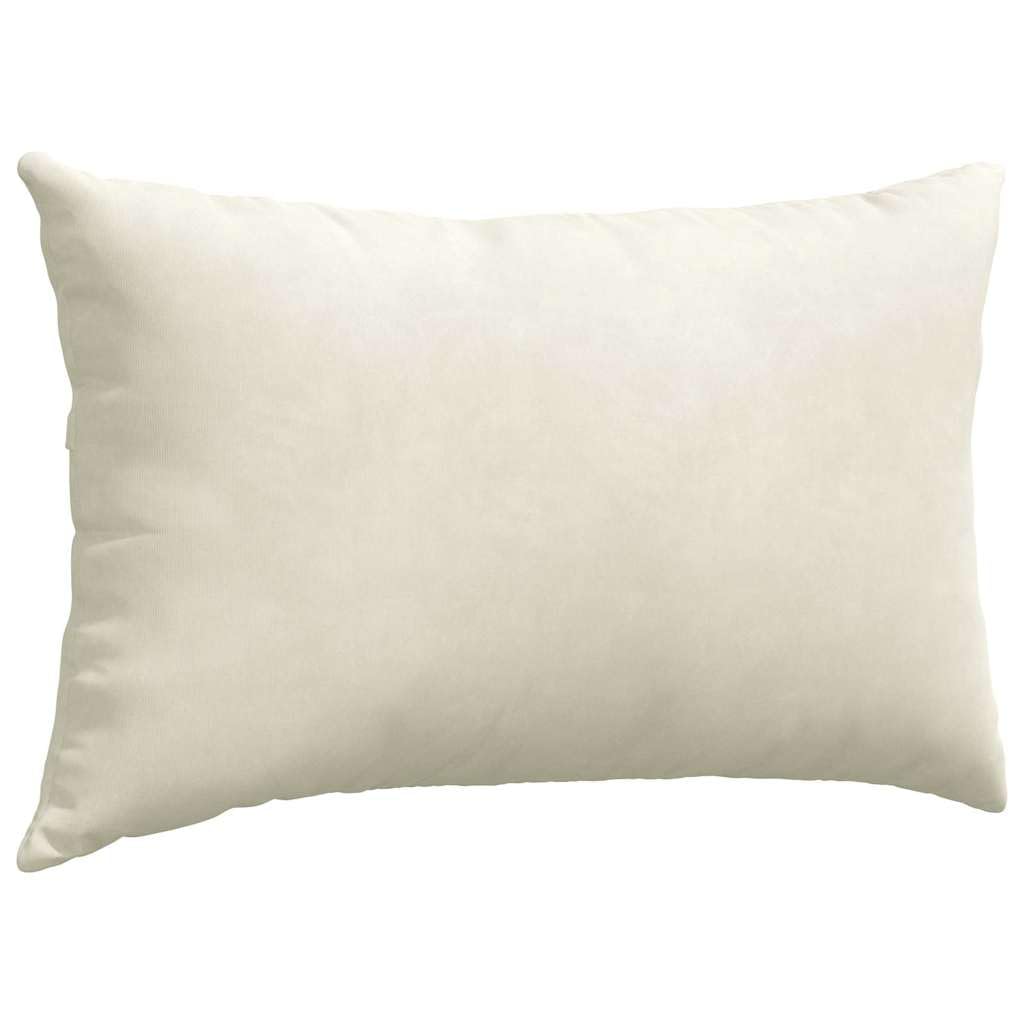 2 cuscini per divano color crema, 50 x 30 cm, in tessuto a coste sfoderabile, ergonomico, imbottito, lavabile, ideale per soggiorno, sala da pranzo, ufficio, moderno cuscino per seduta per