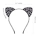 NESTRE Leopard Ears Headband, Furry Cheetah Print Cat Ears For Women,Cute Furry Leopard Headband Halloween Costume Cosplay Hair Accessories (Gray)