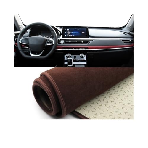 Tapis de protection haut de gamme marron pour tableau de bord Chery Tiggo 7 Pro