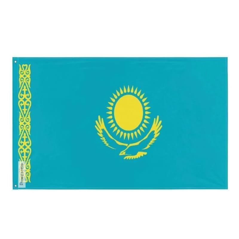 Drapeau de Kazakhstan Pixelforma en polyester résistant toutes tailles