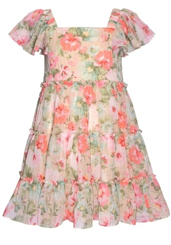 Bonnie Jean Girls 7-16 Chiffon Floral Special Occasion Dress