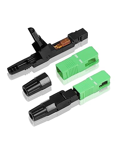 YAODHAOD 10PCS Fibre Cable Connector,FTTH SC APC Optical Connector,Optical Fiber Fast Cold Connector Single Mode Telecom Level Fast Connector for CATV Network - Image 3
