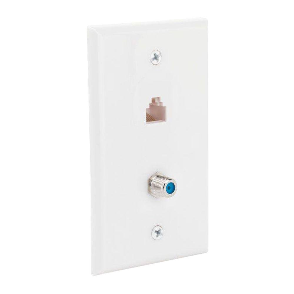 CE Tech Network and Coax Wall Plate