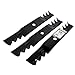 MaxPower 561812XB Set of 3, 3-N-1 Commercial Mulching Blades for 48 in. Cut John Deere Mowers Replaces OEM no. GX21784, GX21786, GY20852