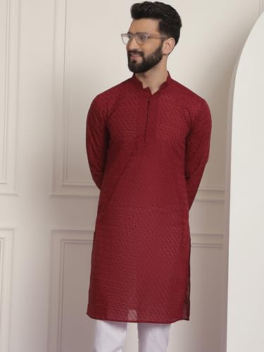 Image of SOJANYA Men's Silk Blend Regular Fit Casual (Since 1958 Woven Design Kurta with Churidar & Embroidered Nehru Jacket