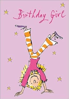 Greeting card - Girl's birthday - Handstand by Quentin Blake