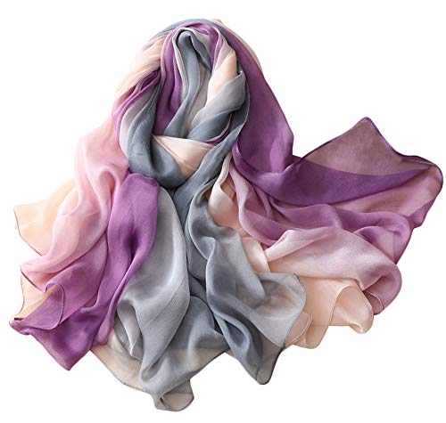 X&F Women Bright Gradient Long Scarves Wrap Shawls Summer Beach Sarongs2