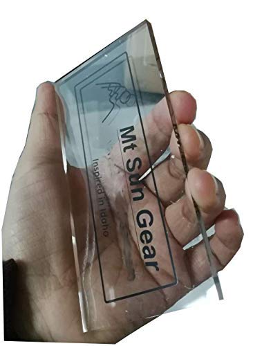 Mt. Sun Gear Heavy Duty Acrylic Wax Scraper for ski and Snowboard Tuning. 4MM Thick, Stays Sharp. Perfect for Downhill, Snowboard