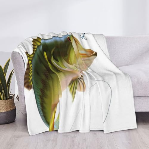 Couverture de lit légère en microfibre imprimée poissons - 6