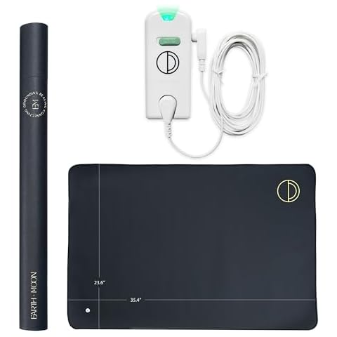 Earth and Moon Grounding Mat Tester Bundle - 35.4" x 23.6" Large Grounding Pad Universal Starter Kit for Overall Wellbeing - Grounding Continuity Tester for Earthing Products Cover