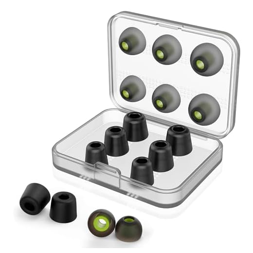 Gommini Auricolari, 6 Paia Gommini Cuffie, Silicone Gommini per Auricolari, Gommini Auricolari Memory Foam, Si Adatta a Cuffie da 5-6 mm, Adatto Alla Maggior Parte Delle Cuffie in-Ear(S/M/L)