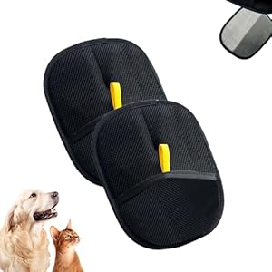 HIRHNDFK Celery Pets Double-Sided Pet Grooming Gloves, Reusable Cat Dog Grooming Hair Remover Mitt Massage Deshedding Glove Brush, Static Removal Gloves, for Clothes, Sofas, Carpets-1pcs