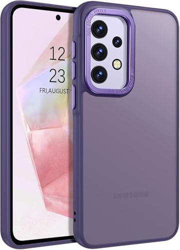 DIZORO Matte Case for Samsung S23 FE 5G Translucent Frosted Hard Back Phone Case Anti-Fingerprint Anti-Slip Shockproof Protective Case Cover for Samsung S23 FE 5G Purple- Best and cheap mobile covers in India
