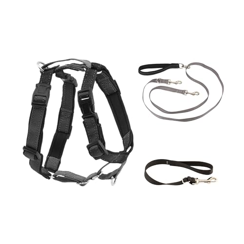 PetSafe Easy Walk 3 in 1 Harness with Two Point Control Leash, Black, Large - image 1