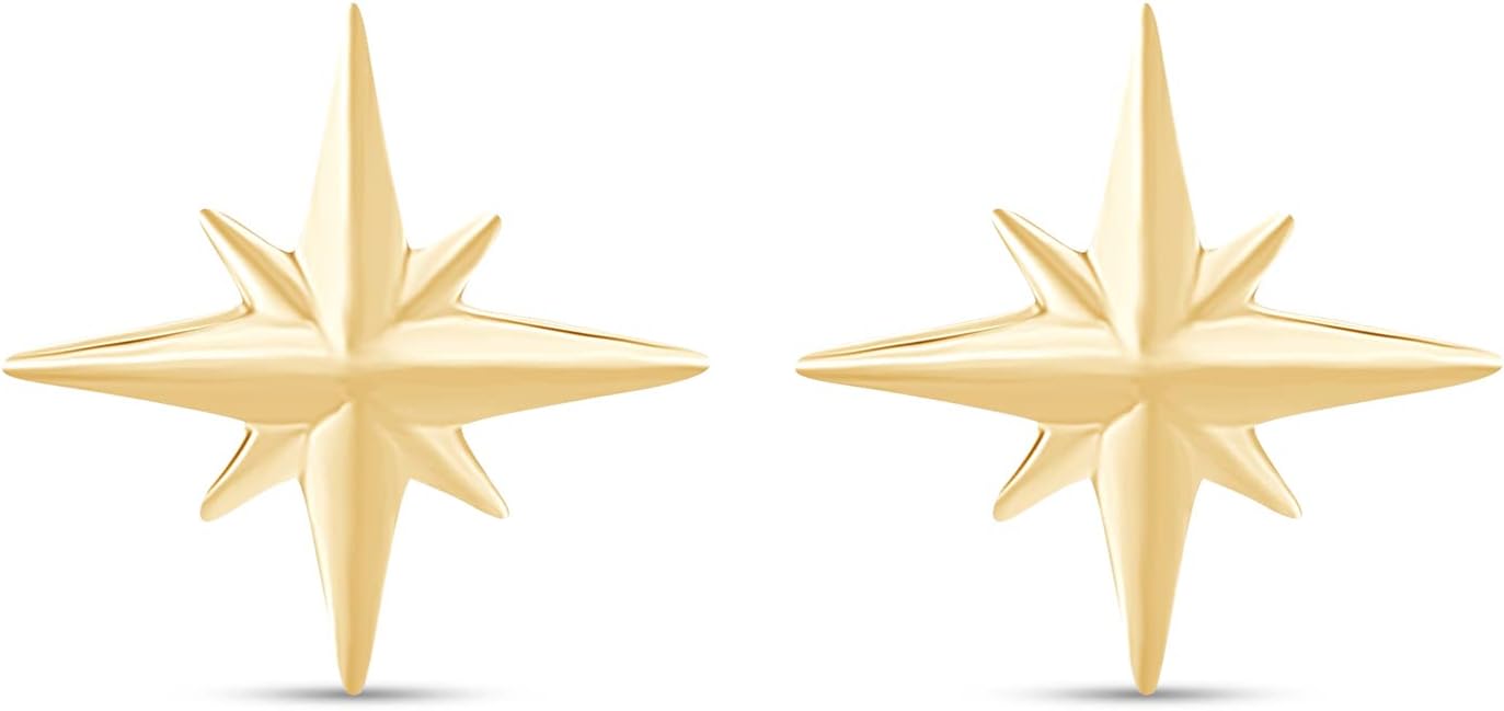 Minimalist Multi-Design Stud Earrings – 14K Gold Plated 925 Sterling Silver Dainty Plain Push Back Earrings Jewelry Gift for Women