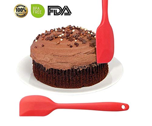 Image of Silicone Spatula Brush for Cooking, Spectula for Cake, Spatula for Non Stick Cookware, Spatula 1, Silicone spatulas (red)