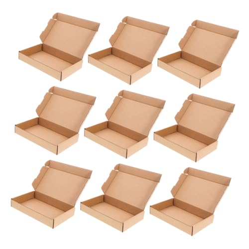 FUNOMOCYA 20 piezas Pack Cajas de Cartón Corrugado Ondulado Envío Resistente Triple Fácil Montaje Cierre Seguro para Negocios y Embalaje Múltiple
