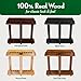 ISZY Billiards Pool Stick Rack - Cue Rack Only - Wood Floor Stand Holds 10 Pool Sticks and a Full Set of Balls - Billiards Accessories - Mahogany