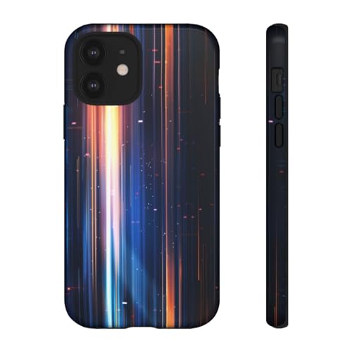 Faisceaux lumineux verticaux pour l'élégante coque rigide brillante iPhone 12