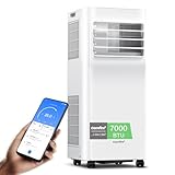Comfee Mobiles Klimagerät Breezy Cool Pro 2.0,7000 BTU 2,0kW, Kühlen&Ventilieren&Entfeuchten,APP-Steuerung,Raumgröße bis 68m³(25㎡)，Mobile Klimaanlage mit Abluftschlauch,