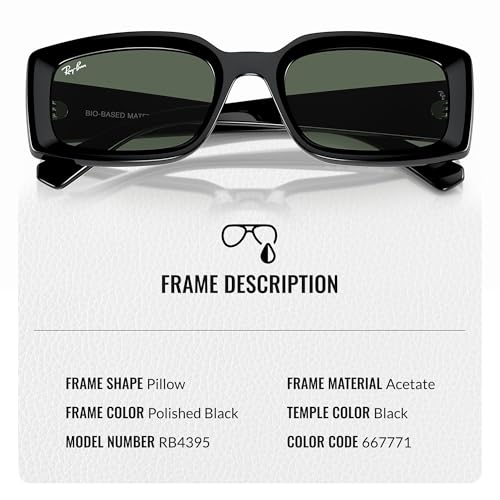 Ray-Ban RB4395 KILIANE BIO-BASED Square-Round Shaped Sunglasses for Men & Women with Official RAYBAN Eyewear Kit3
