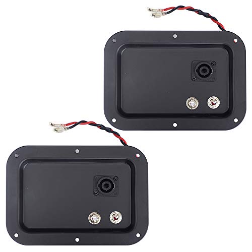 2-5x7 Steel Pro Audio Speaker Jack Plate, 2-1/4", 1 NL4 Neutrik Speakon Wired
