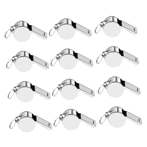 12 Silbatos deportivos de acero inoxidable SECFOU miniatura 1