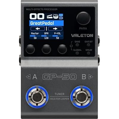 Valeton GP-50 SnapTone Multi-Effects Processor Pedal, IR Loader & Neural Amp Modeler, USB Interface, Drum Machine, Looper, Bluetooth, 100+ FX, Patches with Tonebird 9V Power Supply Patch Bundle