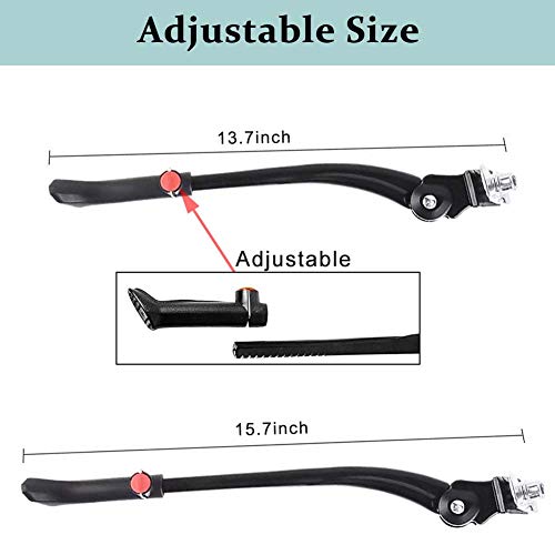 Bike Kickstand Adults- Adjustable Aluminium Alloy Bicycle Center Mount Kickstand Fit for 22\" 24\" 26\" 28\" Bike Kick Stand for Mountain Bike Road Bicycles Kickstand (red2)