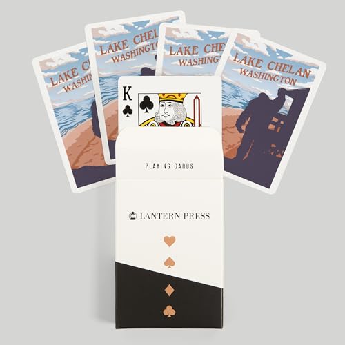 Baraja Poker Lake Chelan Bigfoot Lantern Press miniatura 6