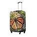QSMBNET Travel Luggage Cover Monarch Butterflies Spandex Suitcase Protector Washable Baggage Covers Fashion Elastic Scratch-Resistant Luggage Cover Protector Fits 18-32 Inch Luggage