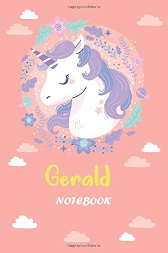 Gerald unicorn lover Notebook gift: Lined Notebook / Journal Gift, 120 Pages, 6x9, Soft Cover, Matte Finish
