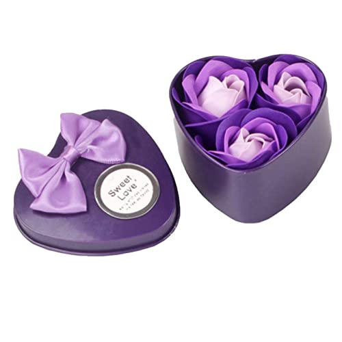 PANGHUBO Jabón de rosas con aroma de corazón, pétalo, rosa, decoración de boda, regalo ideal para el día de San Valentín, día de la madre, Navidad, cumpleaños, aniversario, baño, regalo de rosa