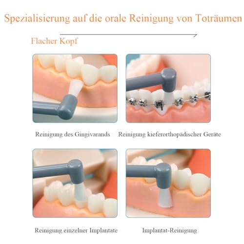 2 Büschelzahnbürsten, Büschelzahnbürste Brush, 1 Flache Büschelzahnbürste, 1 Spitze Büschelzahnbürste, Interdentalbürste Für Kieferorthopädische Zahnspangen Und Brückenreinigung (Blau, 16cm*2cm)