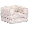 mewmewcat fauteuil, slaapbank, modulair, 1-zits, slaapbank, cabrio, lichtbruine stof