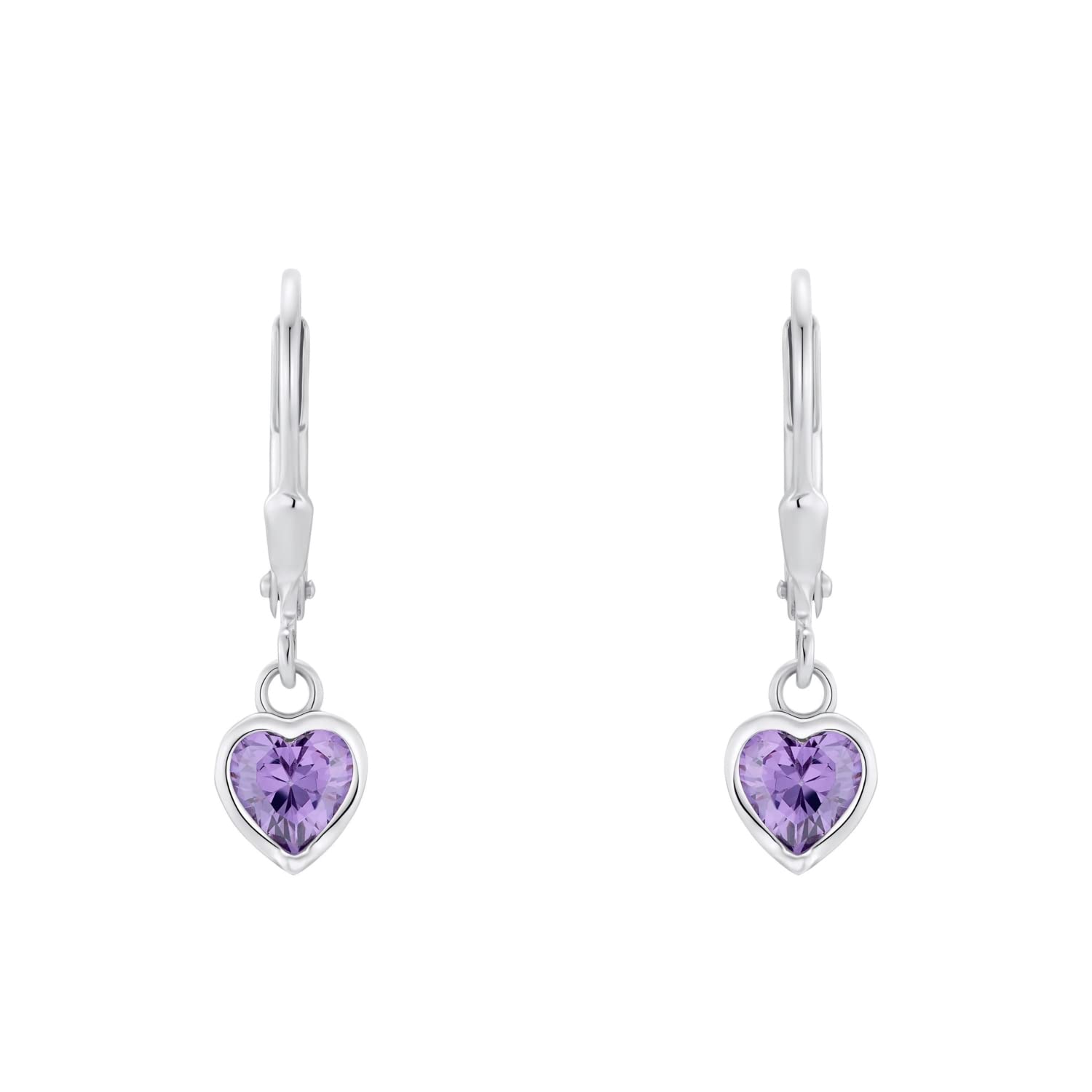 Prinzessin Lillifee Ohrhänger 925 Sterling Silber Mädchen Kinder Ohrschmuck, mit Zirkonia synth., Herz, Kommt in Schmuck Geschenk Box