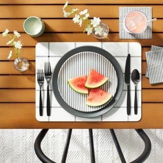 Hearth & Hand with Magnolia Faux White Delphinium Flower Stem Glass Arrangement Set