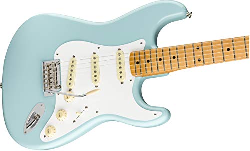 Fender Vintera Stratocaster Années 50 Modified Touche en érable Bleu Daphne - Les Beatles, Paul McCartney, John Lennon, RIngo Starr, George Harrison Fender Vintera Stratocaster Années 50 Modified Touche en érable Bleu Daphne – Image 5